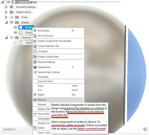 Re: Removing features from Model Imported from Solidworks