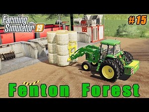 Feeding cows, making hay bales | Farming on Fenton Forest | Farming simulator 19 | Timelapse #15