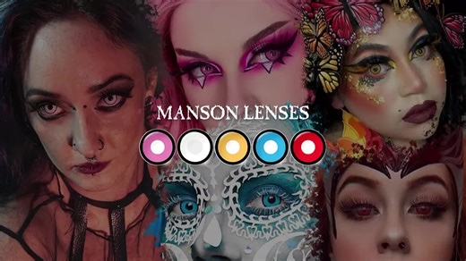 Free Samples Pseyeche Black Out Contact Lenses Halloween Contacts Vampire Cosply Yellow Cat Eye Lens sharingan Contact Lenses