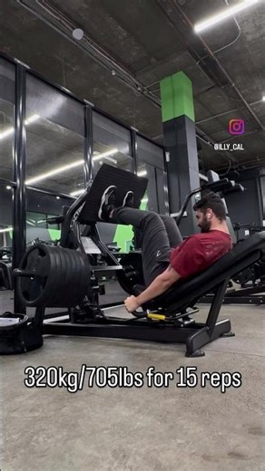 320kg/705lbs leg press