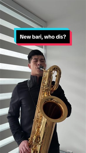 Many thanks to @Conn Selmer, Inc. for sending over their new SBS711 bari 🎷 to try! What do you want to see, hear, learn about this new baritone saxophone? #saxophone #selmer #bach #baritone