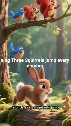Learn numbers with cute animals in nature! 🐿️