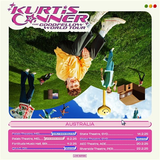 Kurtis Conner's biggest project yet – The Goodfellow World Tour tours across Australia in 2025! A sell-out performer, podcaster, and global YouTube sensation, Conner is bringing his freshest, funniest material yet to the stage!⁠ → Final Tickets at lvntn.com/KurtisConner25 | Live Nation Australia