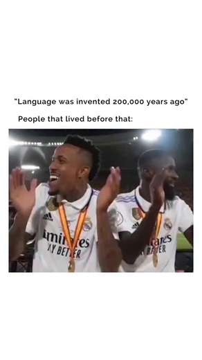 Alien 10 Football on Instagram: "Play now @cloudbetofficial A viral clip of Real Madrid players Vinícius Jr., Militão, and Rüdiger celebrating a trophy took over the internet — not because of football, but because of pure chaotic energy. While singing and celebrating, the words they shouted were so unclear and wild that fans couldn’t even figure out what language they were speaking. That confusion sparked a meme wave, with people joking: “Language was invented 200,000 years ago. People before th