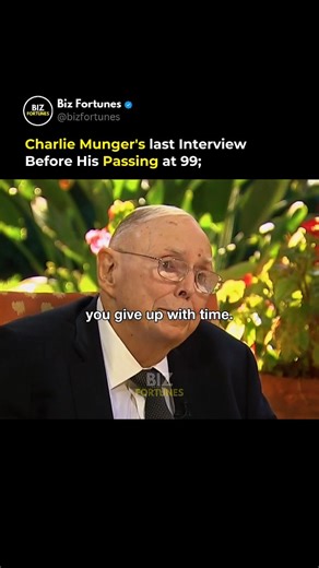 Business | Money | Wealth on Instagram: "On November 14, 2023, Charlie Munger, 99 years old and the legendary partner of Warren Buffett, sat down with CNBC’s Becky Quick for a wide-ranging interview. At the time, it felt like just another moment of timeless wisdom. No one knew it would be his final public conversation. Two weeks later, on November 28, the world lost one of the greatest minds in investing. Munger spent a lifetime teaching patience, rational thinking, and long-term discipline. His