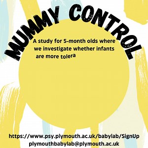 This one is for all our 5 month old baby scientists! We currently have a 15 minute study that takes place in the head-turn booth, where we investigate infant's looking preference. The study is called Mummy Control, and it gives us a chance to explore whether infants tolerate vowels or consonants more when it comes to familiar words... Are you interested in taking part or know anyone who would be perfect for this study? Email us, tag them in this post, or sign up! Email: plymouthbabylab@plymouth.