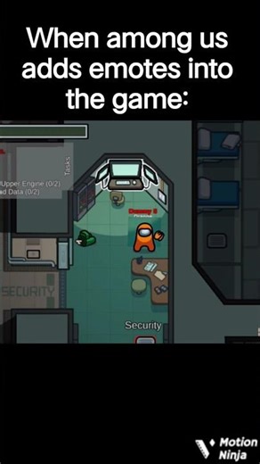 when among us adds emote to the game #amongus #emote #amongusmemes #shorts