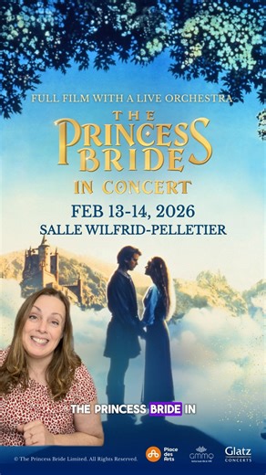 Valentine’s plans made early? Not so inconceivable! Immerse yourselves in romance, humour, and fantasy at The Princess Bride in Concert. The film you love, backed by a full live orchestra playing the entire musical score start to finish. 👑 The Princess Bride in Concert 📍 Salle Wilfrid-Pelletier, Place des Arts, Montréal 📅 February 13 & 14 🎟️ Tickets at www.glatzconcerts.com Film Music | Movie Soundtracks | Live Orchestra | Epic Scores | Cinema in Concert | Film Lovers | Film Facts | Symphoni