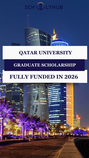 🎓 Qatar University Graduate Scholarship 2026 | Fully Funded 🌍 Looking to pursue a fully funded Master’s or PhD in Qatar? Qatar University offers generous graduate scholarships for international students: ✅ Full tuition coverage ✅ Monthly stipend ✅ Free accommodation ✅ Health insurance 📍 Host: Qatar University 📅 Deadline: January 29, 2026 🔗 Apply Now: https://www.rfr.bz/f66b711 #scholarship #scholarships #studyinqatar #qataruniversity #fullyfundedscholarship #phdscholarship #mastersfunding #