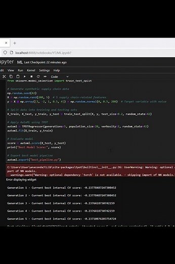 🚀 AutoML for Supply Chain Optimization Using TPOT Python Tutorial 📊