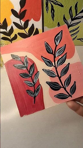 cute canvas art🌿🎨#painting #shortvideo #viralvideo