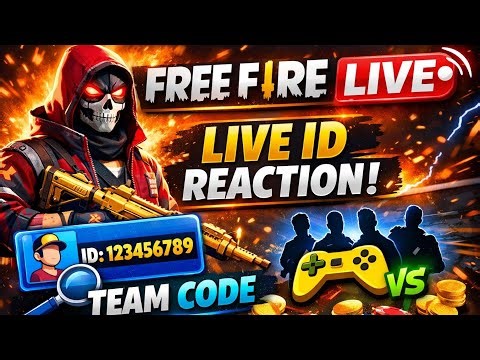 FREE FIRE LIVE CUSTOM REDEEM CODE GIVEAWAY AND TEAM CODE GIVEAWAY 🎮🫶