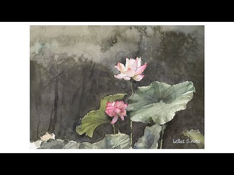 Watercolor / Lotus 水彩画 / 蓮の花