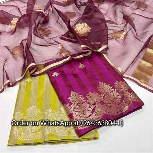 Jacquard Silk Magic: The Ultimate Ethnic Set ✨ #SilkFashion #Jacquard #trending #fashion