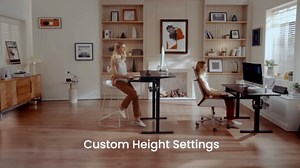 ErGear Electric Standing Desk with Full Size Keyboard Tray, Adjustable Height Sit Stand Up Desk, Home Office Desks Computer Workstation, 48x24 Inches, Vintage Brown