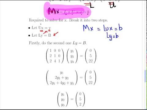 Solving Linear Equations with LU decomposition