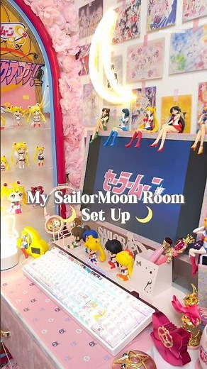 お部屋のデスク周りもセーラームーングッズでいっぱい🌙My SailorMoon Room 💖#セーラームーン #sailormoon #ルームツアー #roomtour #部屋紹介 #myroom