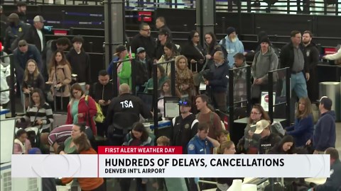 Snowstorm cancels, delays flights at Denver International Airport