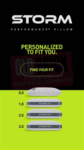 Hot sleeper? Meet the Storm Performance® Pillow by Bedgear! This pillow is a complete cool-down for your hot nights ❄️. With its instant-cooling cover, breathable mesh and built-in air vents, Storm keeps you cool all night long. Stop by Old Brick to feel the cooling powers of Storm in person and say goodnight to overheating for good. | Old Brick Furniture