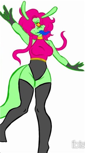 drawing my alien OC👽💚💚 #toybox #art #speedpaint #digitalart