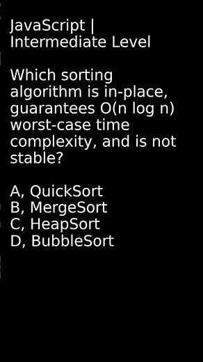 In-place Sorting Algorithms with O(n log n) Time Complexity #softwareengineering #computer science #