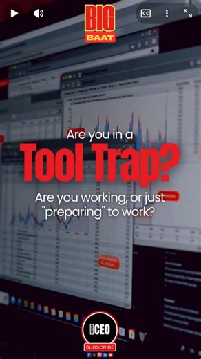 Jatin Singh on Instagram: "IT ka Jhootha Vaada, It's Tool Trap #techtrends #technews #aitools Are you working, or are you just "preparing" to work? 🛑 We often confuse motion with progress. As someone with 20 years in the industry, I see this constantly. We spend hours "setting up" the perfect Notion dashboard or researching the newest AI tool. Why? Because complexity feels safe. Doing the actual work—making the sales call, writing the code, posting the content—is scary. Stop hiding behin