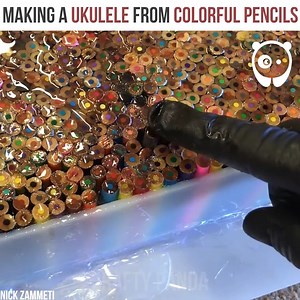 41M views · 240K reactions | Making a ukulele from colorful pencils Credit: Nik Zammeti (https://www.youtube.com/channel/UC3-0S7vXfwYY2jj5EkMpymA) | Crafty Panda | Facebook