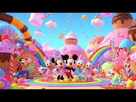 Mickey & Minnie Sweet Dessert World Playground Tour with Slides 🍩🎢