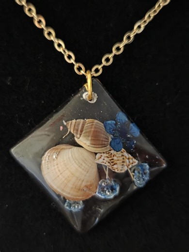 Navy Blue Flowers and Seashells - Etsy