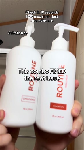 I couldn’t believe how much hair I lost… and then I discovered this!! If you also want REAL RESULTS, this is for you🥳 This is the shampoo conditioner combo I switched to. Linked below. 🧡🛒 #hairloss #hairtok #scalpcareroutine #beautyroutine #tiktokshopfinds