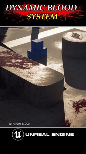 Dynamic scratch, liquid, 3D height Blood Decal on Unreal Engine