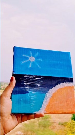 Easy canvas painting for begginers #diy#art#shorts#ytshorts