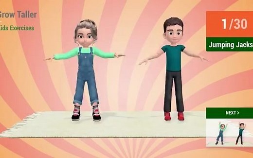 youtube 火爆儿童运动视频 居家锻炼必备 from "Little Sports" Kids Exercises To Grow Taller - Hom