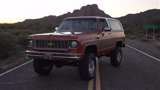 C10 Nation on Instagram: "One Bad Blazer!! This 1974 K5 Blazer with brand new LT1/10l90/Atlas riding on @offroaddesign suspension floating across the highway is headed to @barrett_jackson Saturday Jan 24th, Scottsdale AZ - Lot 1444.1 No Reserve No Reserve No Reserve @restoreamusclecar 🎥 @stay.gold.visuals #k5blazer #bigskyblazers #bigskyk5 #bonanzablazer"