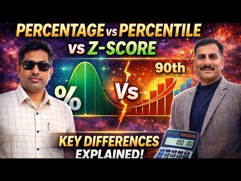 Students Must Watch: Percentage vs Percentile vs Z-Score Explained||educational video|#z-score#viral