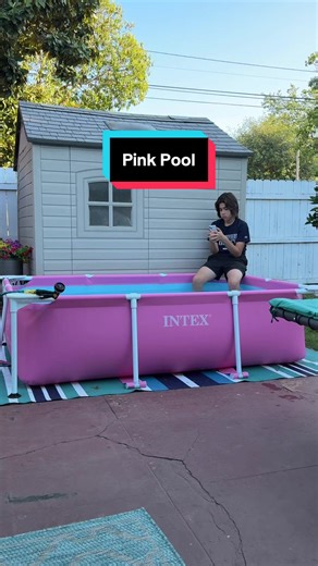 Don’t forget about the most cute above ground pink swimming pool that is perfect for kids and teens or adults to just relax and cool down. Be ready for summer. @Intex Pools #intex #intexpool #pinkpool