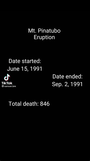 The Cataclysmic 1991 Eruption of Mount Pinatubo, Philippines The second-largest volcanic eruption of this century, and by far the largest eruption to affect a densely populated area, occurred at Mount Pinatubo in the Philippines on June 15, 1991. The eruption produced high-speed avalanches of hot ash and gas, giant mudflows, and a cloud of volcanic ash hundreds of miles across. The impacts of the eruption continue to this day. Precursors to the 1991 Eruptions On July 16, 1990, a magnitude 7.8 ea