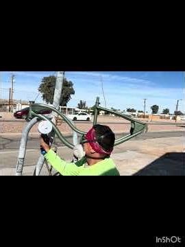 Lowrider bike #2 paint mix and application …… getting it ready for the giveaway #diy