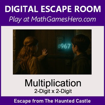 Multiplication 2-Digit by 2-Digit | Digital Math Escape Room Game