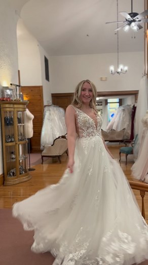 But does it twirl? ✅ it sure does! #bride #bridal #wedding #weddinggown #bridalgown #weddingdress #bridalinspo #weddinginspo #weddingdressshop #northliberty #iowabride | Heart to Heart Bridal