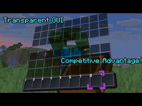 Transparent, Dark Mode GUI in my Resource Pack | "Barely Default" Update Showcase (Minecraft 1.21.8)