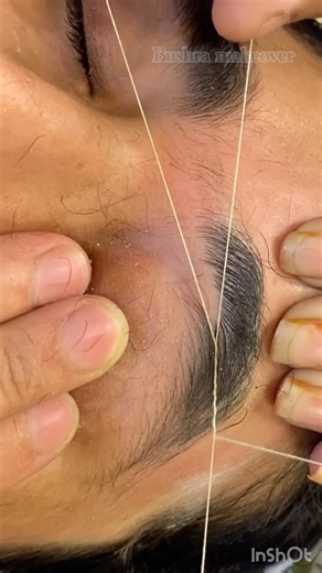Eyebrows threading for beginners/ Eyebrow threading #shorts #eyebrows #threading #viral #ytshorts