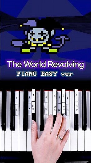 THE WORLD REVOLVING 🃏 Easy piano with 9 keys 🎹