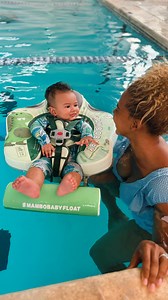 Big splashes for a little guy! ☀️💦 @asher_barry05 had his first-ever swim, and he absolutely LOVED it! 🥹🩵 Thank you @janasbabiesboutique for the amazing @mambobabyfloat - keeping my little water baby safe and happy in the pool! | Amy Jones