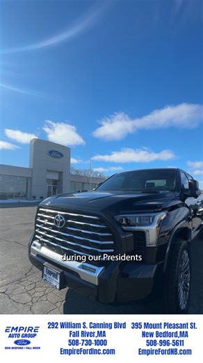 Shop Empire Ford of New Bedford during their President’s Month Sales Event and SAVE on the entire inventory! Choose from a large selection of TRUCKS - SUV'S - VANS - CARS, to fit every need. Be prepared for our New England winter weather and get into a newer 4WD or AWD vehicle! And now for a Limited Time Only, get a FREE CRUISE with every purchase!** So call, click or come by Empire Ford to take advantage of these tremendous savings! **4-night cruise retail value $899. Redemption fee $49.95. Goo