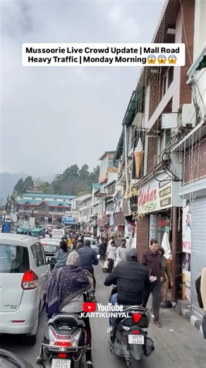 Mussoorie Mall Road Full Traffic Today | Monday Morning Rush | 23 March 2026 #travelupdate
