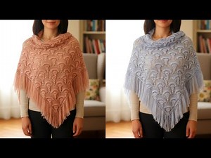 How to Crochet Quick Easy Women Shawl Pattern tutorial For Beginners#crochet#knitting#diy shawl