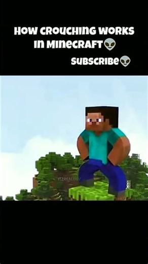 how crouching works in minecraft #minecraft #minecraftgameplay #crouch #shorts