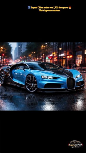 “Bugatti: 0–60 mph in 2.3s ⚡ 1,500+ HP 🚀 Ultimate luxury hypercar facts.”#Bugatti #LuxuryCarFact