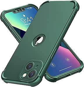 ORETECH for iPhone 13 Mini Case, with [2 x Screen Protectors] [15 Ft Military Grade Drop Test] [Camera Protection] 360° Shockproof Full Body Phone Case iPhone 13 Mini Cover Slim Thin 5.4'' - Green